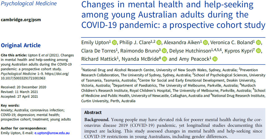 Mental health paper - Psych Medicine